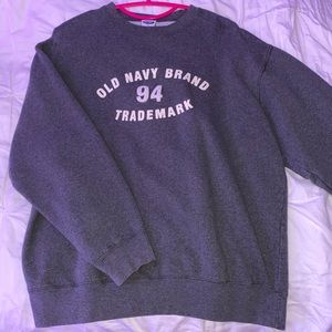 old navy grey crewneck
